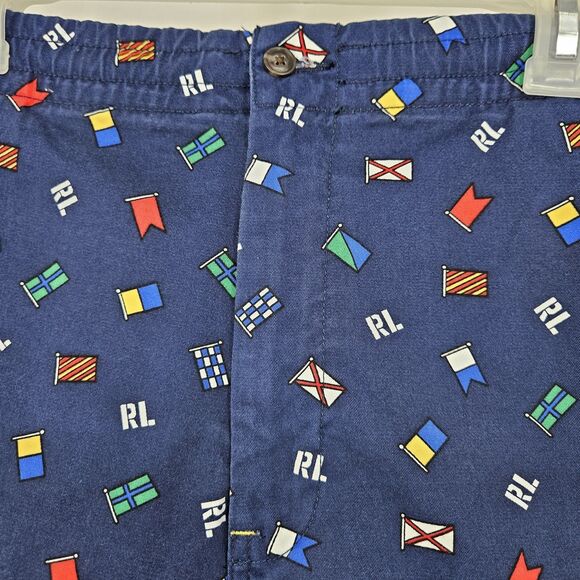 Polo Ralph Lauren‎ Shorts Mens XXL Prepster Flag All Over Print Stretch Classic - Picture 2 of 13